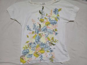 promod white floral top