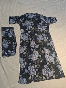 Floral Print Kurta Pant Set