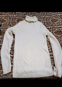 Wool High Neck Top