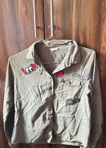 Unique Patchwork Button-Up Shirt