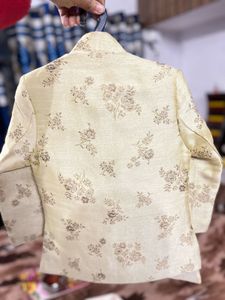 Elegant Boys' Floral Print Sherwani