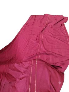 Elegant Maroon Hijab with Gold Accents