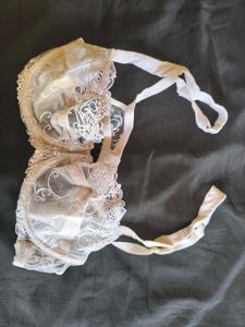 Lace &amp; Embroidered Bra Set