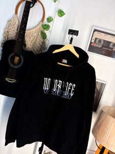 Black Graphic Hoodie