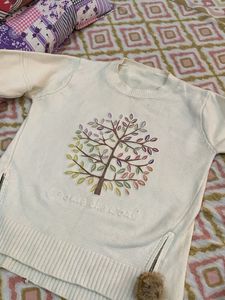 Cream Tree Print Sweater