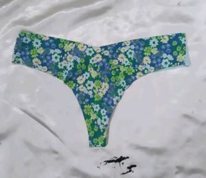 Floral Print Thong Panty