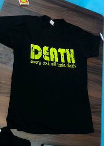 Black "Death" Graphic Tee