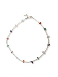 Chic Beaded Gemstone Necklace