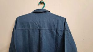 Blue denim shirt dress
