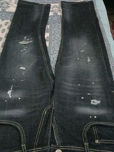 Stylish Distressed Dark Wash Jeans