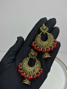 Exquisite Traditional Gold Tone Earrings
