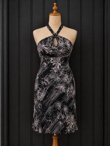 black abstract dress