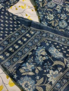 Blue Cotton Kurta Set