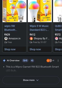 Wipro Garnet Smart Bulb Bluetooth wifi  Pack of 2