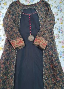 Elegant Long Kurta Set with Jacket