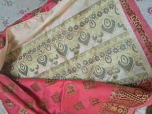 Elegant Pink Embroidered Saree