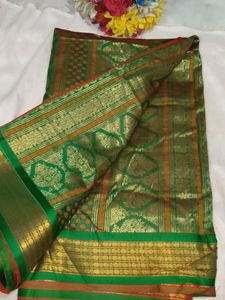 Elegant Green Silk Saree with blouse