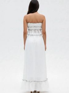 Boho White Ruffle Co-ord Set