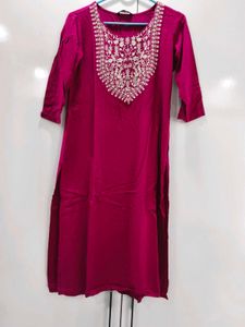 Soch Vibrant Pink Embroidered Kurta