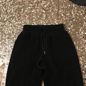 Cozy Black Wide-Leg Fur Lounge Pants