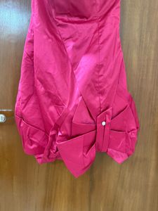 Hot Pink Strapless Bubble party Dress