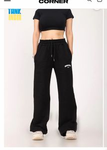 Comfortable Black Wide Leg Sweatpants