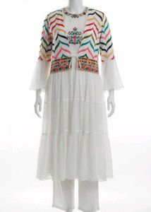 Elegant White Embroidered Kurta Set