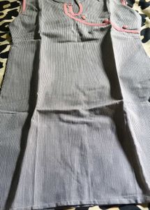 Striped Kurta with Pink Piping