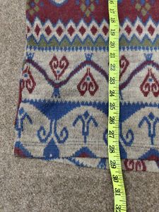 Vintage Geometric Print Fleece Pullover