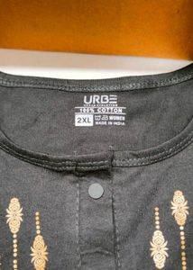 Olive Green Embroidered Tunic Top