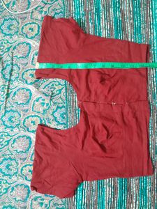 Maroon Choli cut Blouse
