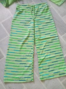 Green Printed Kurta Pant Set