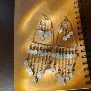 y2k vintage Coin Dangle Earrings