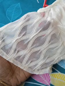 White Sheer Sleeves top for 6-8yrs