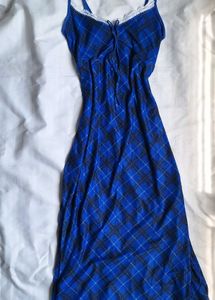 Trending Blue Plaid Cottage Core y2k dress