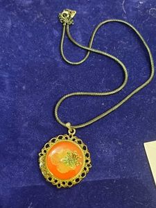 Vintage Floral Pendant Necklace
