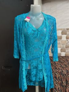 Lace Robe &amp; Nightgown Set