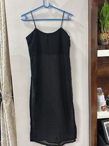 Chic Black Spaghetti Strap Dress