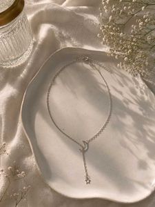 Silver Moon &amp; Star  Necklace
