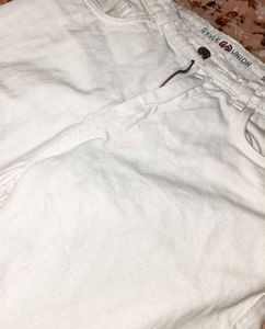 White Straight Fit Jeans for Women | Mid-Rise Ankl
