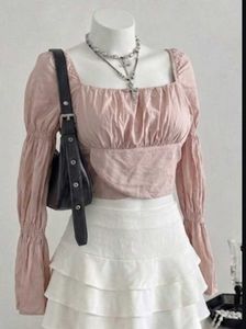 Pink Feminine Fairycore Cropped Top