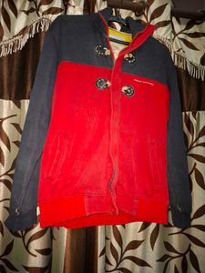 Men's Red & Navy Duffle Jacket (winter's wear).