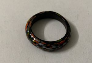 Unisex Unique Black Murano Glass Ring