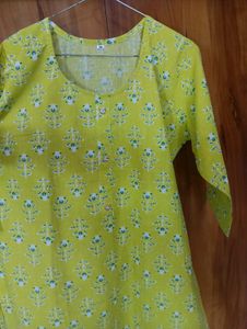 Vibrant Printed Yellow Kurta
