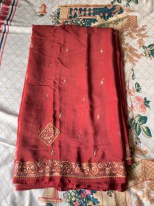 Pure Crepe Sozni handwork saree