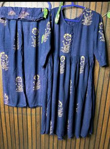 Elegant Navy Blue Kurta Set pack of 3