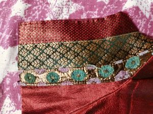 Red Silk Sari Blouse