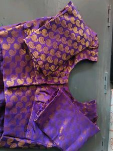 Purple Brocade Blouse