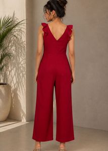 Elegant Red Jumpsuit