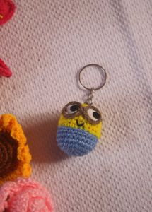 Handmade Crochet Minion Keychain